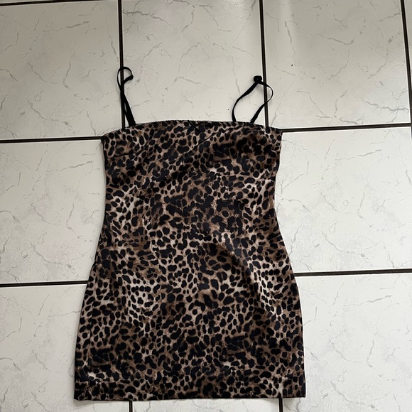 NWT Zara leopard cheetah combination mini dress - Picture 10 of 10
